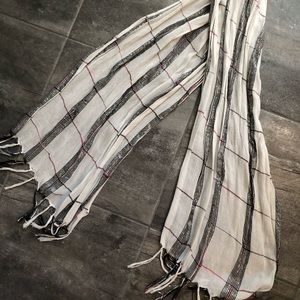 Pink, Black, & White Scarf